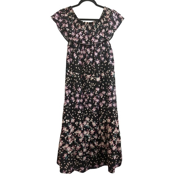 ROSIE POPE Serena Floral Off-Shoulder Maternity Dress - Small - Picture 3 of 6